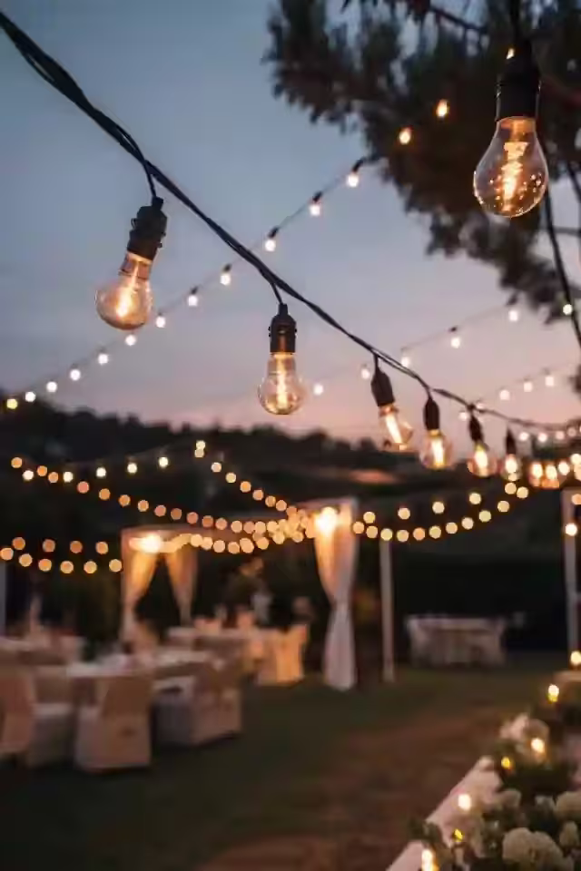 Focos Edison para bodas vintage